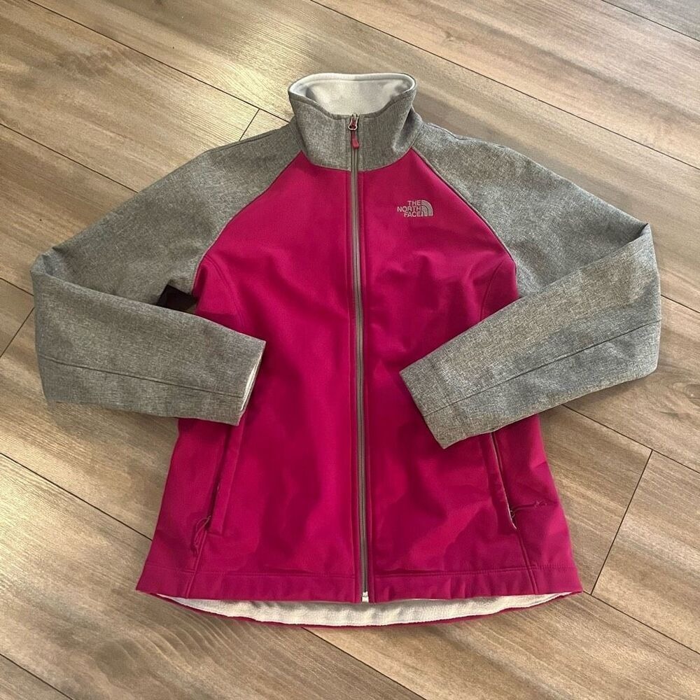The North Face Womens Apex Bionic Softshell Jacket Pink Gray Medium M